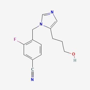 3-Fluoro-4-[[5-(3-hydroxypropyl)imidazol-1-yl]methyl]benzonitrile