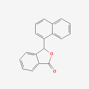 molecular formula C18H12O2 B11860101 3-(1-Naphthyl)-2-benzofuran-1(3H)-one CAS No. 56282-14-5