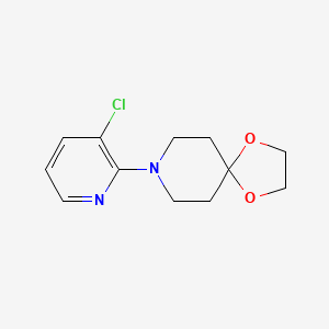 molecular formula C12H15ClN2O2 B11860219 8-(3-Chloropyridin-2-yl)-1,4-dioxa-8-azaspiro[4.5]decane CAS No. 828265-97-0