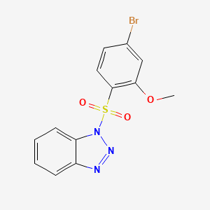 molecular formula C13H10BrN3O3S B1186028 2-(1H-1,2,3-benzotriazol-1-ylsulfonyl)-5-bromophenyl methyl ether 