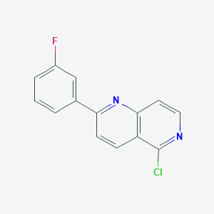 molecular formula C14H8ClFN2 B11860297 5-Chloro-2-(3-fluorophenyl)-1,6-naphthyridine 