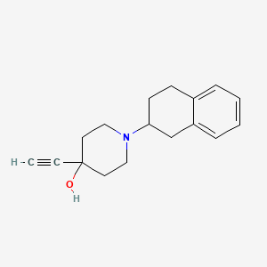 molecular formula C17H21NO B11860305 4-Ethynyl-1-(1,2,3,4-tetrahydronaphthalen-2-yl)piperidin-4-ol CAS No. 40066-82-8