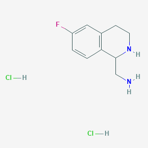 (6-Fluoro-1,2,3,4-tetrahydroisoquinolin-1-yl)methanamine dihydrochloride