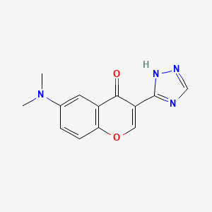 6-(Dimethylamino)-3-(1H-1,2,4-triazol-3-yl)-4H-chromen-4-one