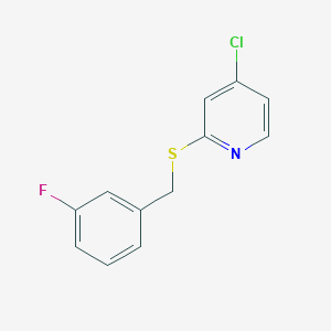 molecular formula C12H9ClFNS B11860365 4-Chloro-2-((3-fluorobenzyl)thio)pyridine CAS No. 1346707-44-5