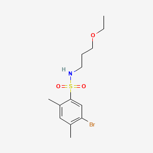 molecular formula C13H20BrNO3S B1186046 5-bromo-N-(3-ethoxypropyl)-2,4-dimethylbenzenesulfonamide 