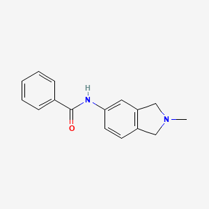 molecular formula C16H16N2O B11860487 N-(2-Methyl-2,3-dihydro-1H-isoindol-5-yl)benzamide CAS No. 740733-82-8