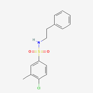 molecular formula C15H16ClNO2S B1186049 4-chloro-3-methyl-N-(2-phenylethyl)benzenesulfonamide 