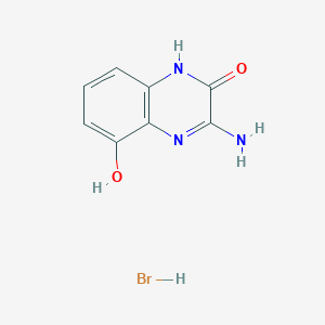 molecular formula C8H8BrN3O2 B11860494 3-Amino-5-hydroxyquinoxalin-2(1H)-one hydrobromide 