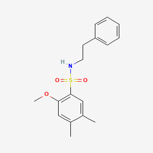 molecular formula C17H21NO3S B1186050 2-methoxy-4,5-dimethyl-N-(2-phenylethyl)benzenesulfonamide 