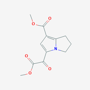 molecular formula C12H13NO5 B11860521 Methyl 5-(2-methoxy-2-oxoacetyl)-2,3-dihydro-1H-pyrrolizine-7-carboxylate 