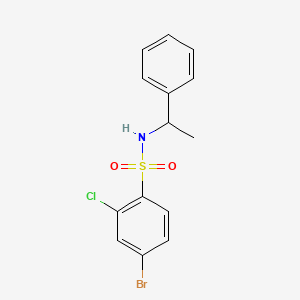 molecular formula C14H13BrClNO2S B1186053 4-bromo-2-chloro-N-(1-phenylethyl)benzenesulfonamide 
