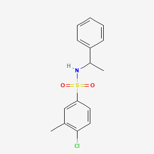 molecular formula C15H16ClNO2S B1186054 4-chloro-3-methyl-N-(1-phenylethyl)benzenesulfonamide 