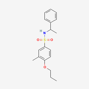 3-methyl-N-(1-phenylethyl)-4-propoxybenzenesulfonamide