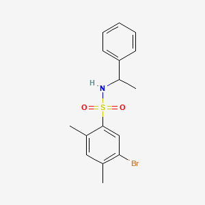 molecular formula C16H18BrNO2S B1186056 5-bromo-2,4-dimethyl-N-(1-phenylethyl)benzenesulfonamide 