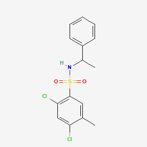 molecular formula C15H15Cl2NO2S B1186058 2,4-dichloro-5-methyl-N-(1-phenylethyl)benzenesulfonamide 