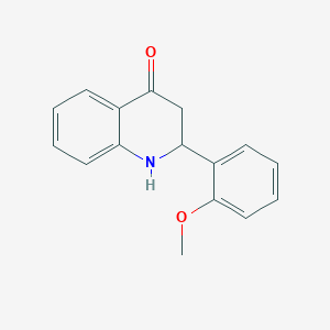 molecular formula C16H15NO2 B11860618 2-(2-Methoxyphenyl)-2,3-dihydroquinolin-4(1H)-one 