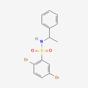 2,5-dibromo-N-(1-phenylethyl)benzenesulfonamide
