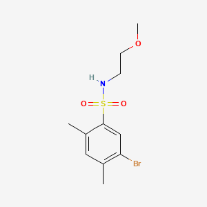 molecular formula C11H16BrNO3S B1186064 5-bromo-N-(2-methoxyethyl)-2,4-dimethylbenzenesulfonamide 
