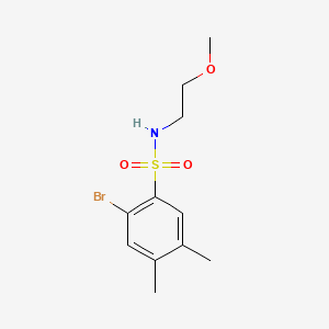 molecular formula C11H16BrNO3S B1186065 2-bromo-N-(2-methoxyethyl)-4,5-dimethylbenzenesulfonamide 