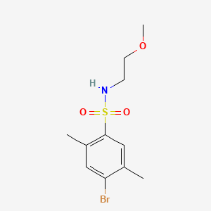 molecular formula C11H16BrNO3S B1186066 4-bromo-N-(2-methoxyethyl)-2,5-dimethylbenzenesulfonamide 