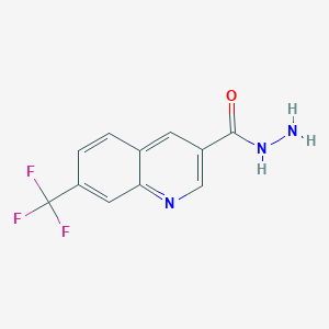 molecular formula C11H8F3N3O B11860663 7-(Trifluoromethyl)quinoline-3-carbohydrazide 