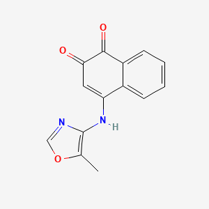 molecular formula C14H10N2O3 B11860668 4-((5-Methyloxazol-4-yl)amino)naphthalene-1,2-dione 