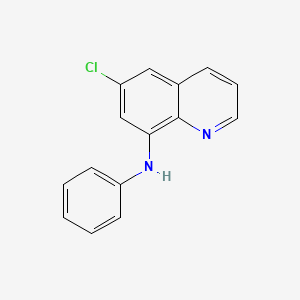 molecular formula C15H11ClN2 B11860682 6-Chloro-N-phenylquinolin-8-amine CAS No. 60093-39-2