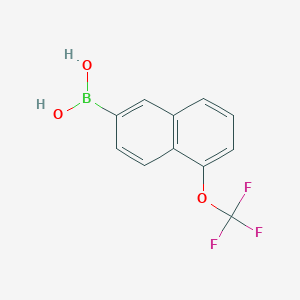 molecular formula C11H8BF3O3 B11860716 1-(Trifluoromethoxy)naphthalene-6-boronic acid 