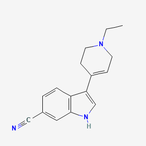 molecular formula C16H17N3 B11860729 3-(1-Ethyl-1,2,3,6-tetrahydropyridin-4-yl)-1H-indole-6-carbonitrile 