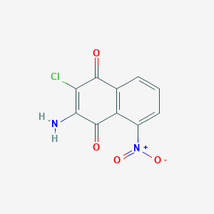 molecular formula C10H5ClN2O4 B11860731 3-Amino-2-chloro-5-nitronaphthalene-1,4-dione CAS No. 50711-47-2