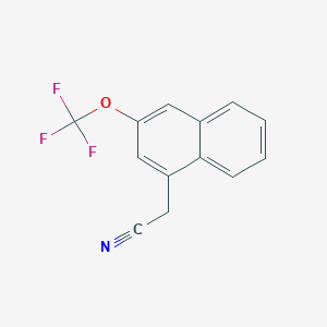 molecular formula C13H8F3NO B11860768 2-(3-(Trifluoromethoxy)naphthalen-1-yl)acetonitrile 