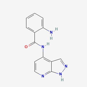 molecular formula C13H11N5O B11860782 2-Amino-N-(1H-pyrazolo[3,4-b]pyridin-4-yl)benzamide CAS No. 370589-07-4