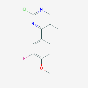 2-Chloro-4-(3-fluoro-4-methoxyphenyl)-5-methylpyrimidine