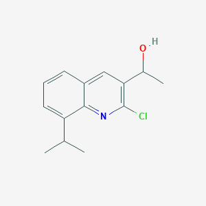 molecular formula C14H16ClNO B11860846 1-(2-Chloro-8-isopropylquinolin-3-yl)ethanol 