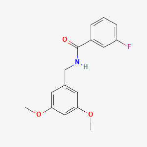 molecular formula C16H16FNO3 B1186086 N-(3,5-dimethoxybenzyl)-3-fluorobenzamide 