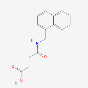 molecular formula C15H15NO3 B11860893 Butanoic acid, 4-[(1-naphthalenylmethyl)amino]-4-oxo- CAS No. 167776-71-8