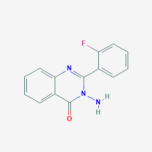 molecular formula C14H10FN3O B11860897 3-Amino-2-(2-fluorophenyl)quinazolin-4(3H)-one 