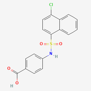 molecular formula C17H12ClNO4S B1186090 4-(4-Chloronaphthalene-1-sulfonamido)benzoic acid 