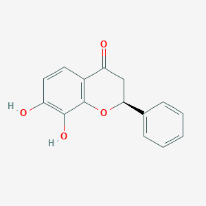 molecular formula C15H12O4 B11860909 (2S)-7,8-Dihydroxy-2-phenyl-2,3-dihydro-4H-1-benzopyran-4-one CAS No. 671781-83-2