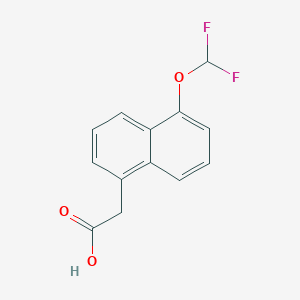 molecular formula C13H10F2O3 B11860946 1-(Difluoromethoxy)naphthalene-5-acetic acid 