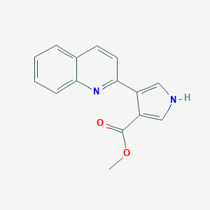 molecular formula C15H12N2O2 B11861079 Methyl 4-(quinolin-2-yl)-1H-pyrrole-3-carboxylate 