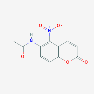 molecular formula C11H8N2O5 B11861137 N-(5-Nitro-2-oxo-2H-1-benzopyran-6-yl)acetamide CAS No. 109143-61-5