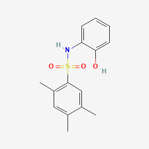 molecular formula C15H17NO3S B1186117 N-(2-hydroxyphenyl)-2,4,5-trimethylbenzenesulfonamide 