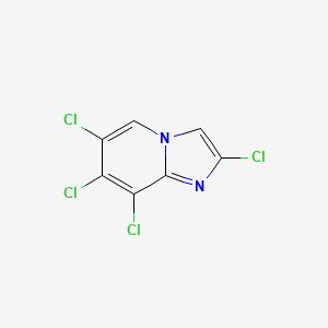 molecular formula C7H2Cl4N2 B11861222 2,6,7,8-Tetrachloroimidazo[1,2-a]pyridine 