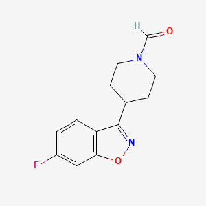 1-Piperidinecarboxaldehyde, 4-(6-fluoro-1,2-benzisoxazol-3-yl)-