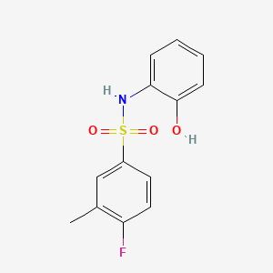 molecular formula C13H12FNO3S B1186124 4-fluoro-N-(2-hydroxyphenyl)-3-methylbenzenesulfonamide 