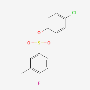 molecular formula C13H10ClFO3S B1186125 4-Chlorophenyl 4-fluoro-3-methylbenzenesulfonate 