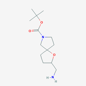 molecular formula C13H24N2O3 B11861273 tert-Butyl 2-(aminomethyl)-1-oxa-7-azaspiro[4.4]nonane-7-carboxylate 