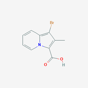 molecular formula C10H8BrNO2 B11861288 1-Bromo-2-methylindolizine-3-carboxylic acid 